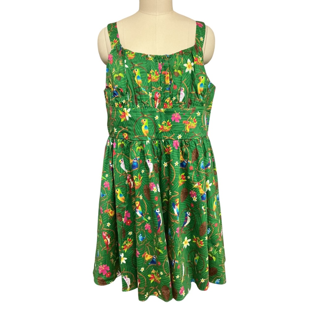 Disney Parks The Dress Shop Enchanted Tiki Room Dress Wmns Plus Size 3X RETIRED